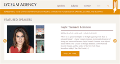 Desktop Screenshot of lyceumagency.com